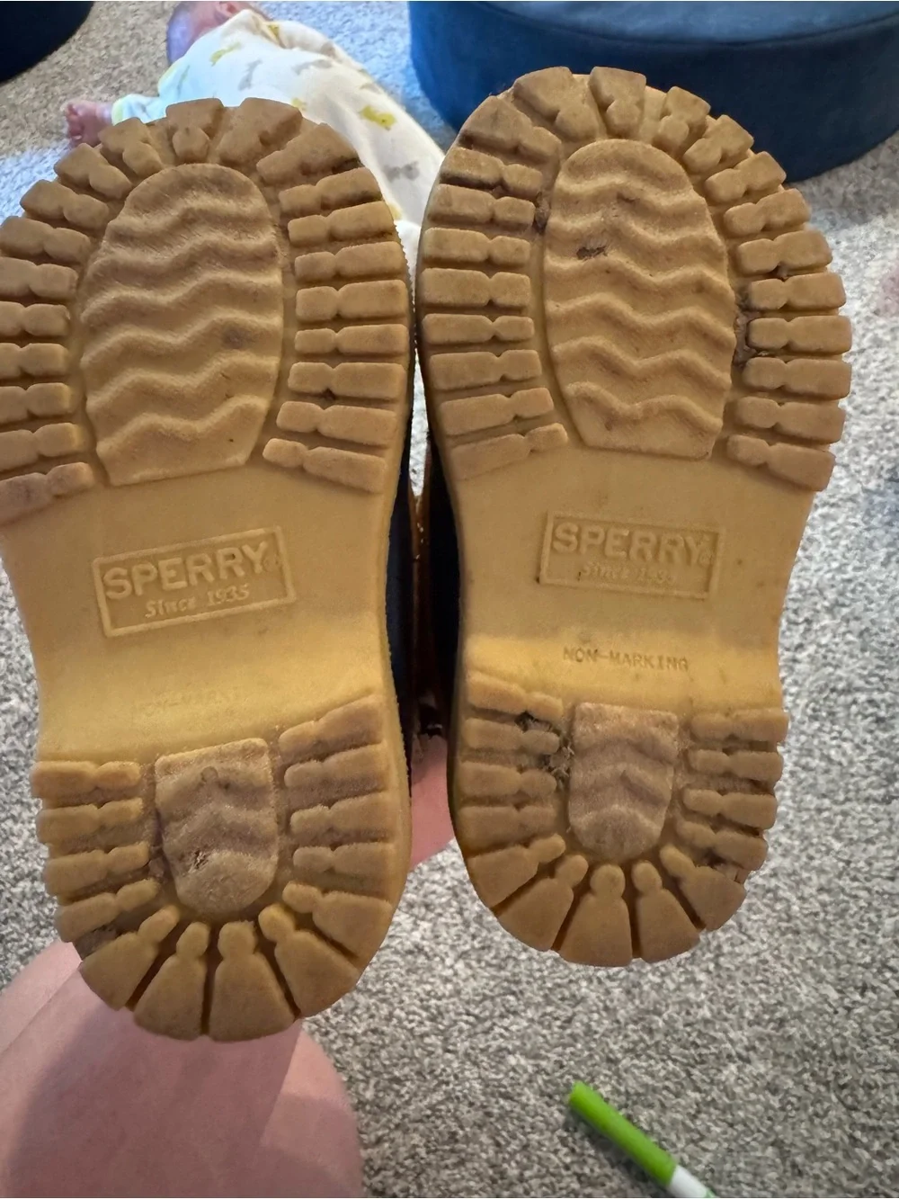 Sperry Kids Navy and Brown Waterproof Duck Boots